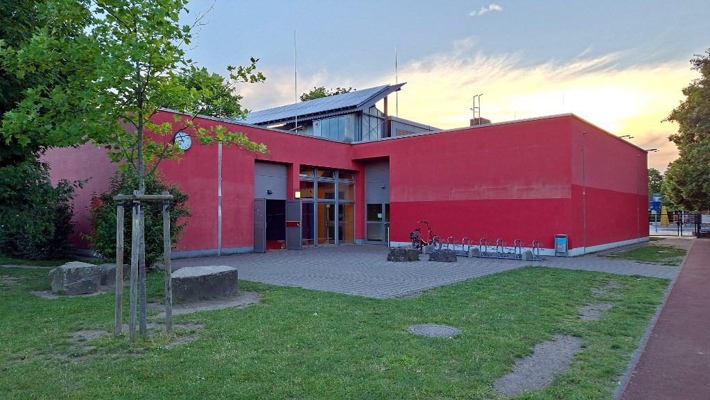 Back entrance of the hall